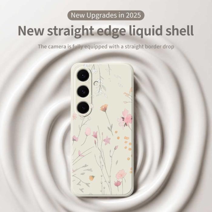 OEM - Mobilskal för Samsung Galaxy S26 Plus Blommönster TPU - Svart