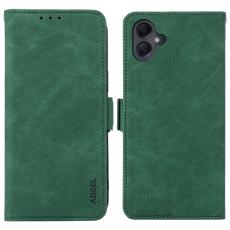 ABEEL - ABEEL Samsung Galaxy A06 4G Pl&aring;nboksfodral Konstl&auml;der St&auml;ll Gr&ouml;n