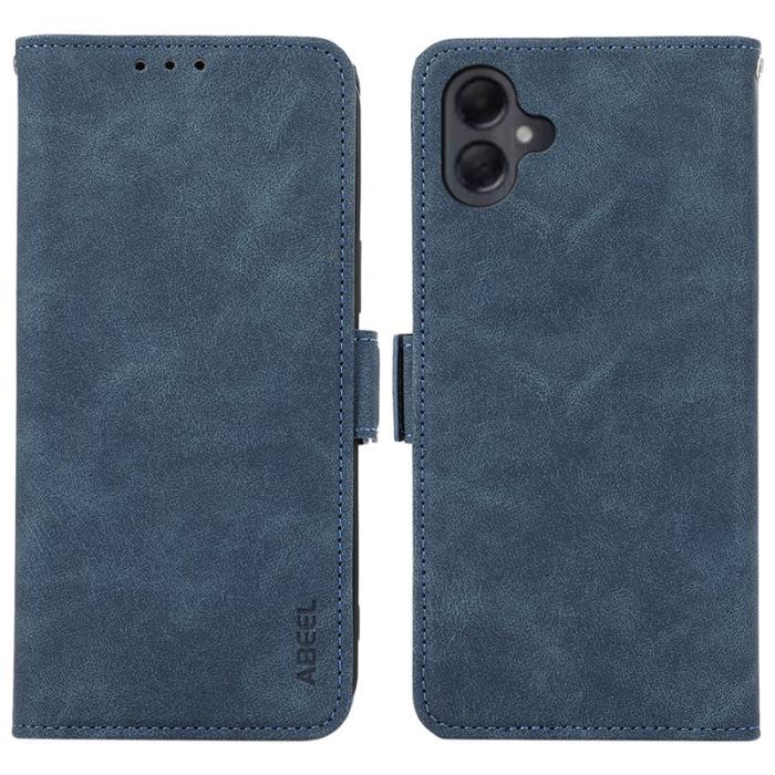 ABEEL - ABEEL Samsung Galaxy A06 4G Plånboksfodral Konstläder Ställ Blå