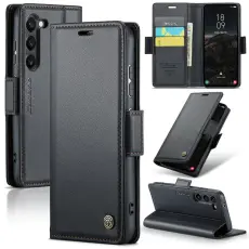 Caseme - CASEME Pl&aring;nboksfodral Konstl&auml;der f&ouml;r Samsung Galaxy S25 - Svart