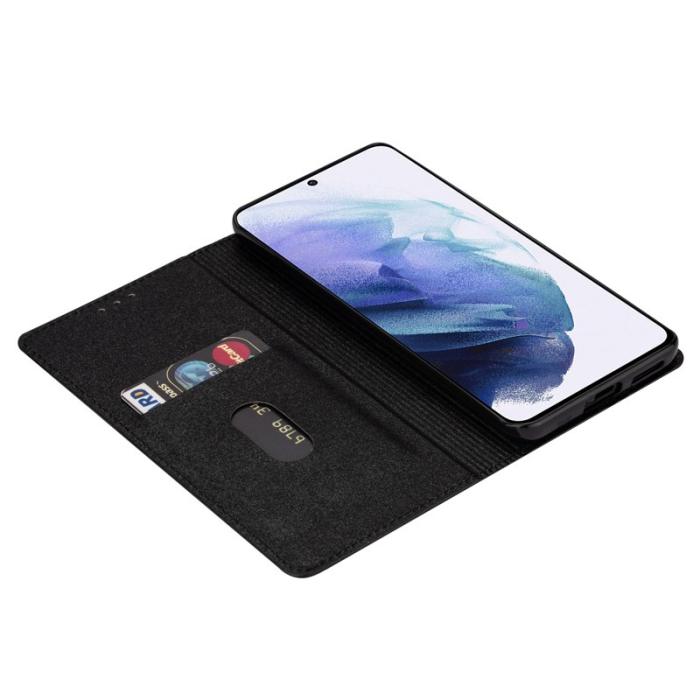 OEM - Mobilskal till Samsung Galaxy S26 Plus Glittrande PU Läder + TPU Kortfack Svart