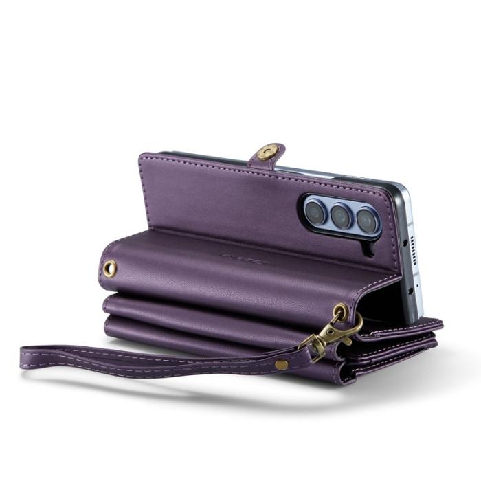 Caseme - CASEME Plånboksfodral Konstläder till Samsung Galaxy Z Fold5 - Lila