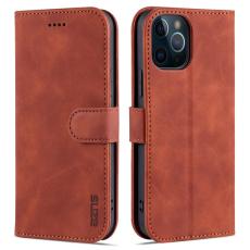 AZNS - AZNS Mobilskal till iPhone 13 KonstL&auml;der Folio Flip Wallet - Brun