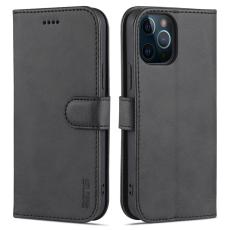 AZNS - AZNS Mobilskal till iPhone 13 KonstL&auml;der Folio Flip Wallet - Svart