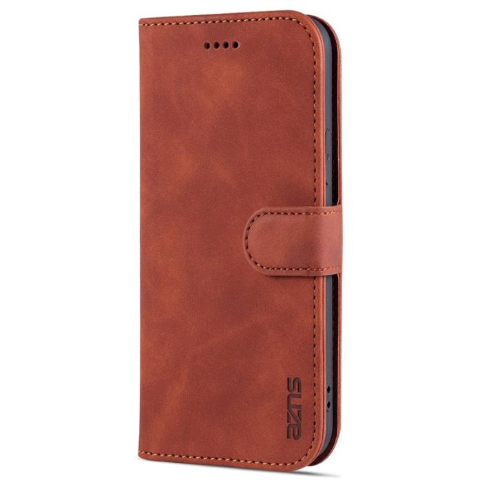 AZNS - AZNS Mobilskal till iPhone 13 KonstLäder Folio Flip Wallet - Brun