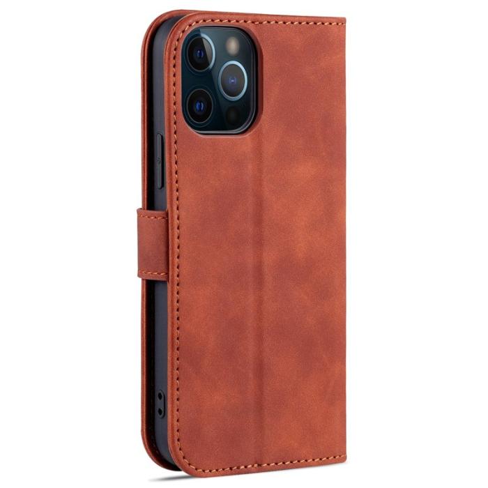 AZNS - AZNS Mobilskal till iPhone 13 KonstLäder Folio Flip Wallet - Brun