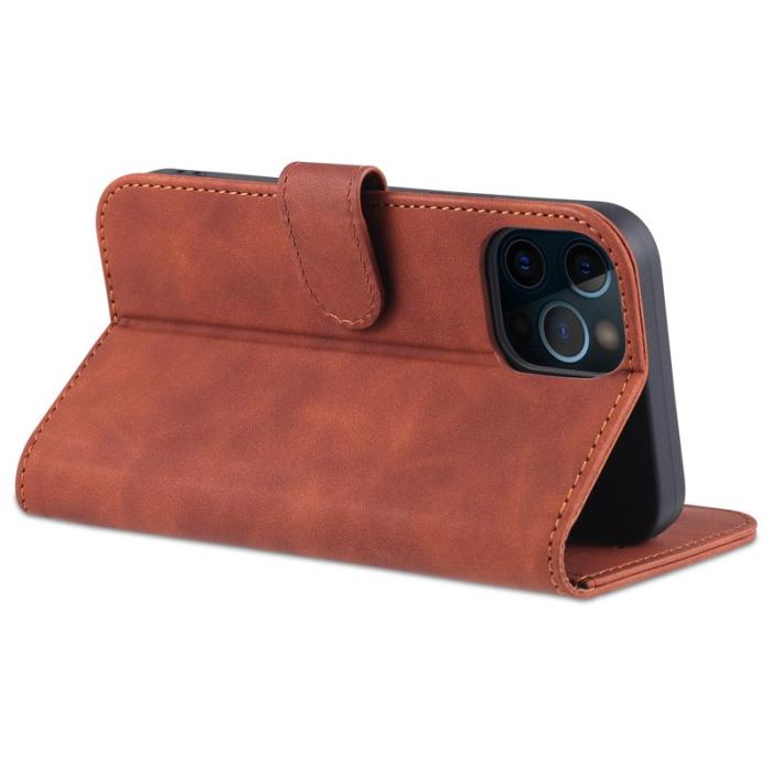 AZNS - AZNS Mobilskal till iPhone 13 KonstLäder Folio Flip Wallet - Brun