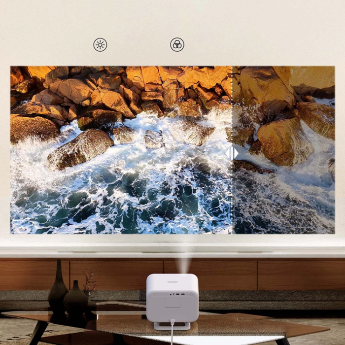 Yaber - Yaber Multimediaprojektor LCD FullHD 1080p med JBL-högtalare - Beige