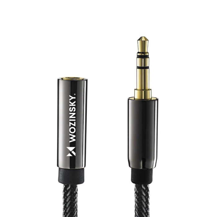 Wozinsky - Wozinsky Förlängnings AUX Kabel Mini Jack 3m - Svart
