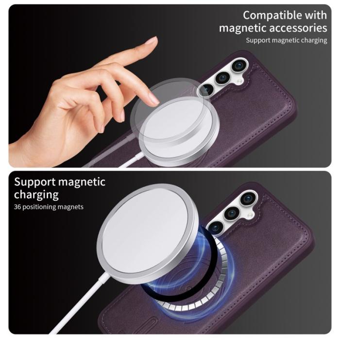 BETOPNICE - BETOPNICE Samsung Galaxy S23 FE Fodral KonstLäder - Lila