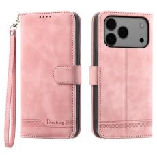 DIERFENG - DIERFENG DF-03 Pl&aring;nboksfodral f&ouml;r iPhone 17 Pro Max Konstl&auml;der - Rosa