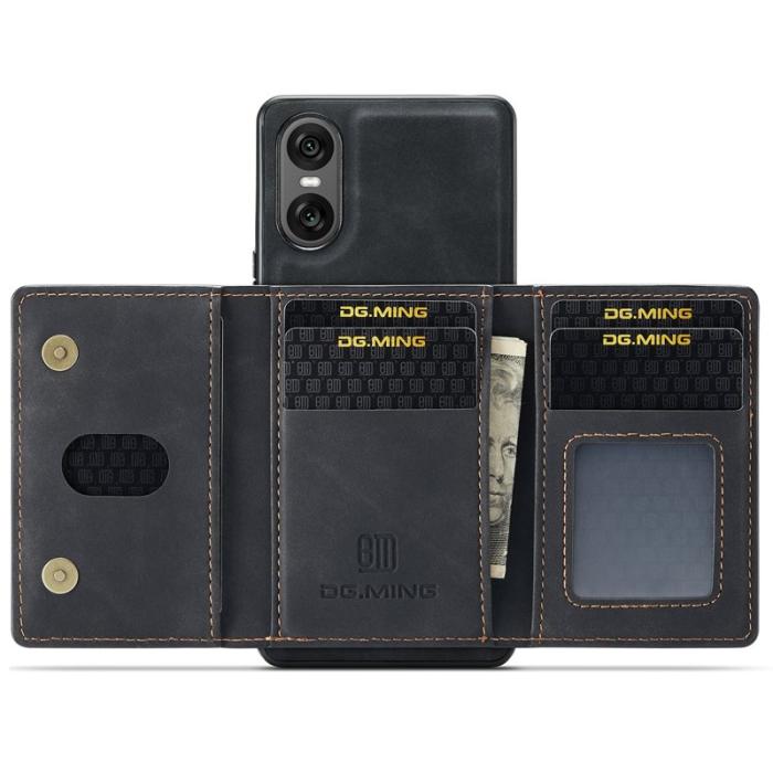 DG.MING - DG.MING M2 Series Mobilskal till Sony Xperia 10 VI Plånboksfodral Svart