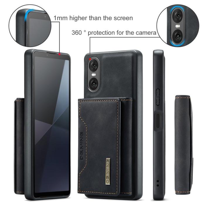 DG.MING - DG.MING M2 Series Mobilskal till Sony Xperia 10 VI Plånboksfodral Svart