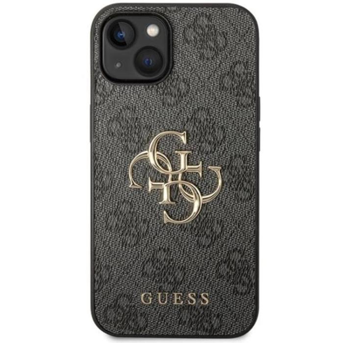 Guess - Guess iPhone 15 Plus Mobilskal Big Metall Logo - Grå