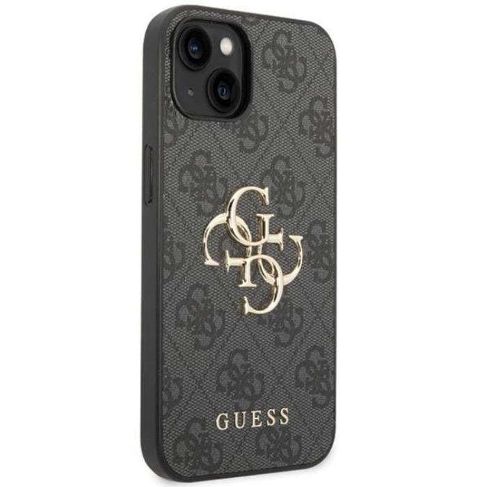 Guess - Guess iPhone 15 Plus Mobilskal Big Metall Logo - Grå