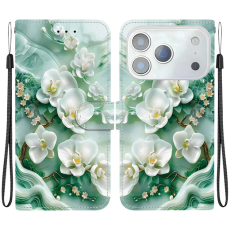 A-One Brand - iPhone 17 Pro Max Plånboksfodral Med Lanyard - Jade Flower