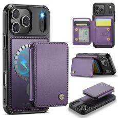 JEEHOOD - JEEHOOD J05 Mobilskal till iPhone 17 Pro L&auml;der med Magnetficka - Lila