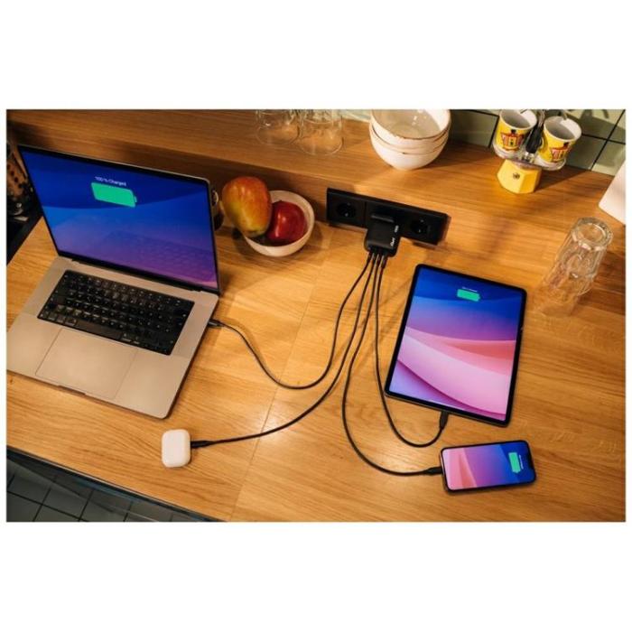 Verbatim - Verbatim Snabbladdare 100W PD 3xUSB-C QC 1xUSB-A GaN Mini - Svart