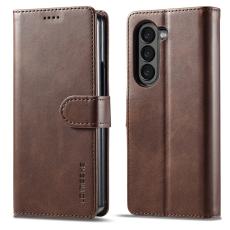 LC.imeeke - LC.IMEEKE Samsung Galaxy Z Fold5 Pl&aring;nboksfodral Konstl&auml;der - Brun