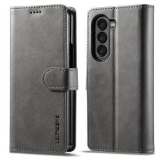 LC.imeeke - LC.IMEEKE Samsung Galaxy Z Fold5 Pl&aring;nboksfodral Konstl&auml;der - Gr&aring;