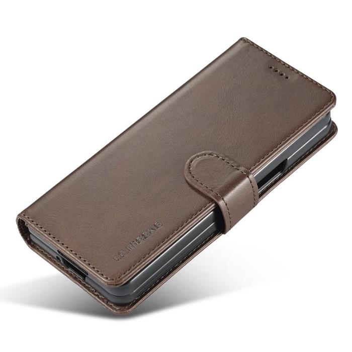 LC.imeeke - LC.IMEEKE Samsung Galaxy Z Fold5 Plånboksfodral Konstläder - Brun