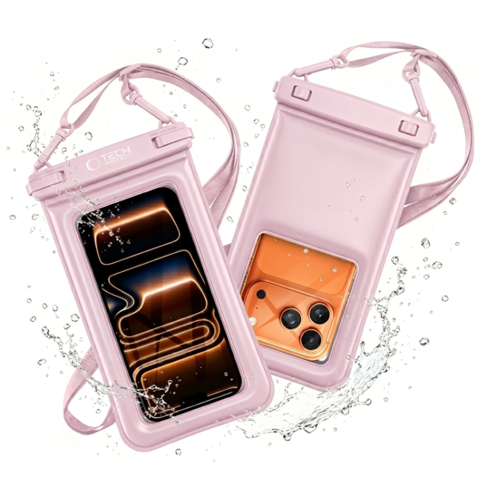 Tech-Protect - Tech-Protect Universala Vattentät Mobilfodral UWC7 - Rosa
