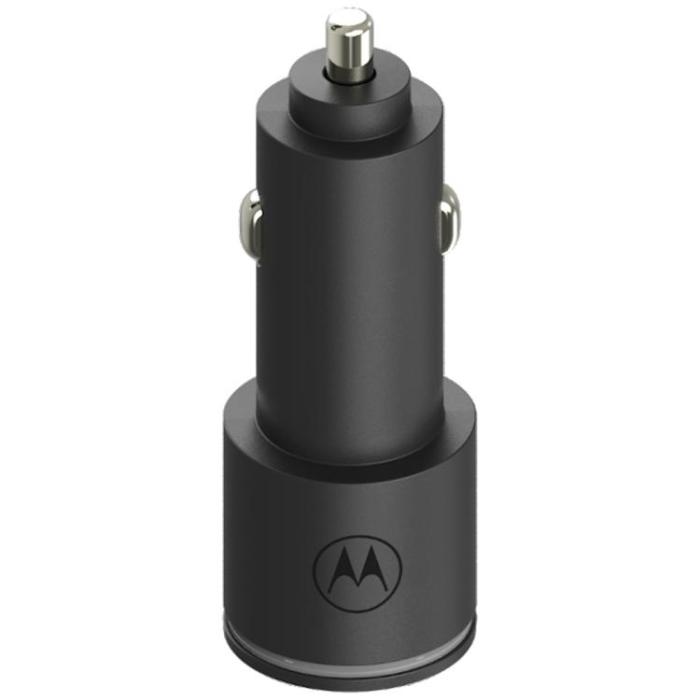 Motorola - Motorola Billaddare 45W 1xUSB-A 1xUSB-C med USB-C 1m Kabel TurboPower - Svart