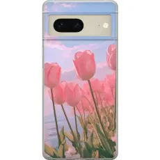 Gustaf - Mobilskal till Google Pixel 7 med Rosa Tulpaner