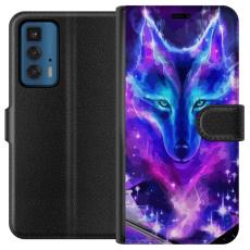 iSecrets - Plånboksfodral till Motorola Edge 20 Pro med Neon Varg