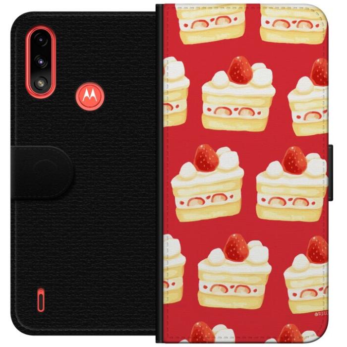 iSecrets - Plånboksfodral till Motorola Moto E7 Power med Tårta