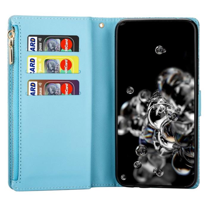 OEM - Starry Sky Samsung Galaxy S26 Fodral Äkta Läder - Blå
