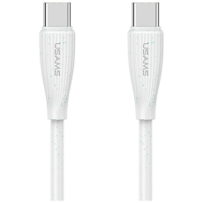 USAMS - Usams USB-C till USB-C Kabel 1m Green Series - Vit