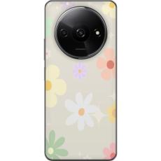 iSecrets - Genomskinligt Skal kompatibel med Xiaomi Redmi A3 med fejdande blommor
