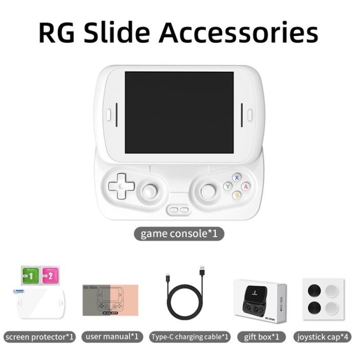 ANBERNIC - ANBERNIC RG Slide Spelkonsol Retro Gamepad Android 13 AI - Vit