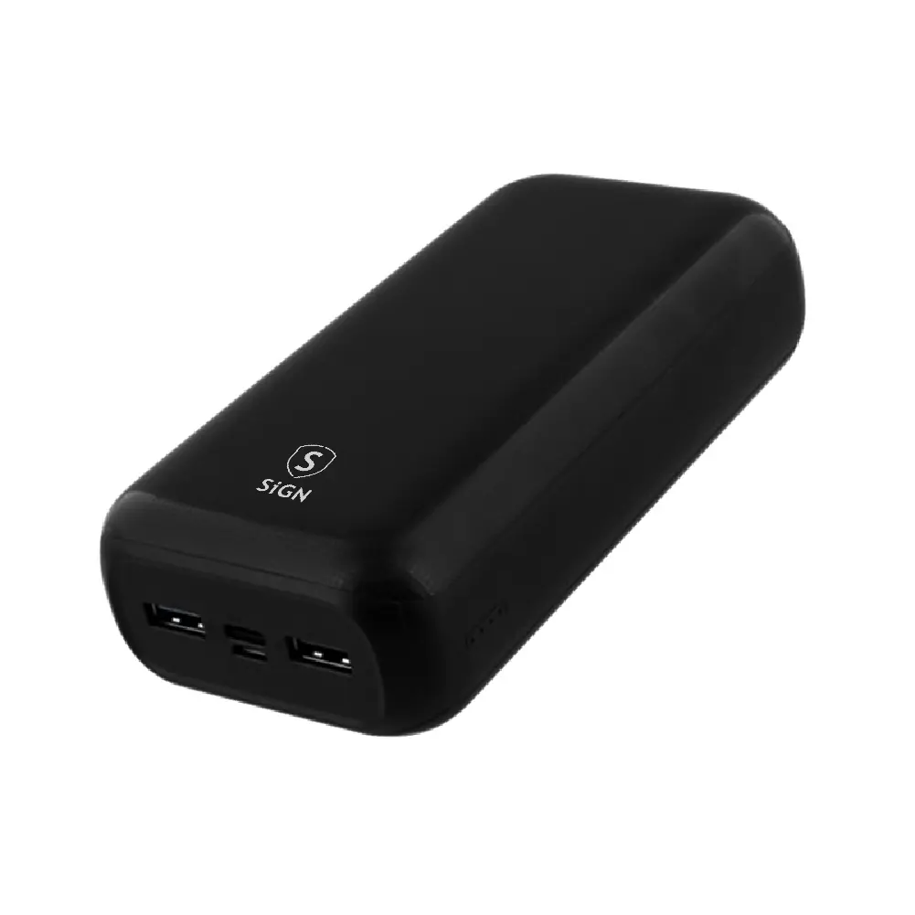 SiGN Powerbank 30.000mAh USB-C & USB-A - Svart | 505295 | AlltMobil