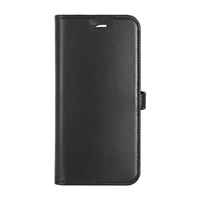 BUFFALO - BUFFALO äkta läder iPhone 16 Pro Plånboksfodral MagSafe 2-i-1 - Svart