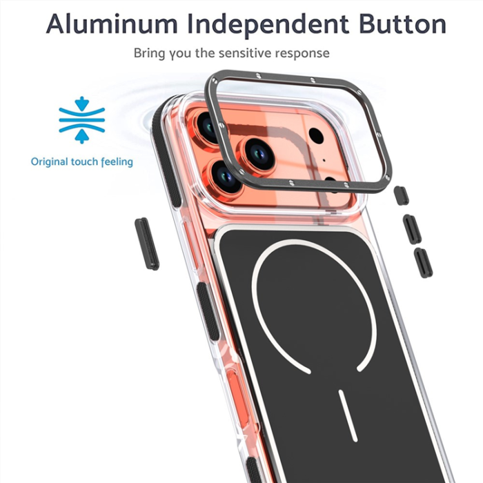 A-One Brand - iPhone 17 Pro Mobilskal MagSafe Dual Färg Shockproof - Svart