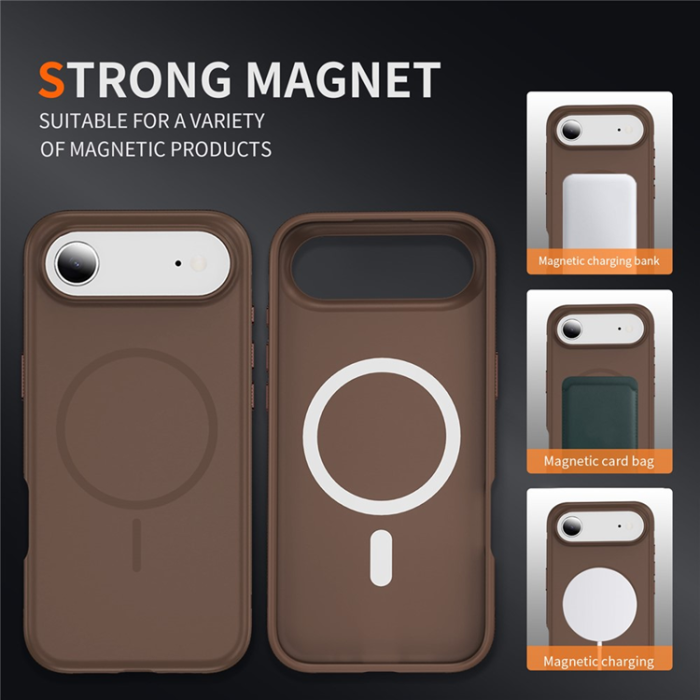 A-One Brand - iPhone Air Mobilskal MagSafe PC + TPU Shockproof - Kaffe