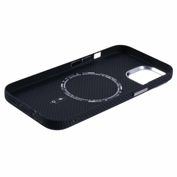 A-One Brand - iPhone 15 Mobilskal Magsafe Aramid Fiber - Colorful/Svart