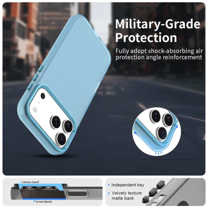 A-One Brand - iPhone 17 Pro Mobilskal Matte Anti-Drop - Blå