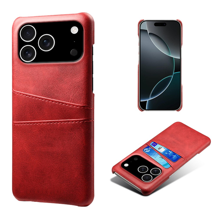 iPhone 17 Pro Max Mobilskal Korthållare Dual - Röd | 2353 | AlltMobil