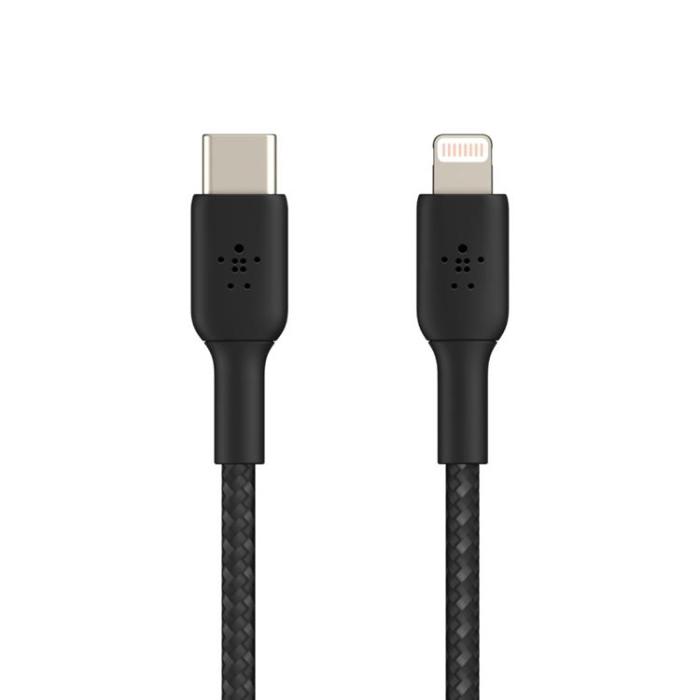 UTGATT1 - Belkin Flätad USB-C Till Lightning Kabel 1M - Svart