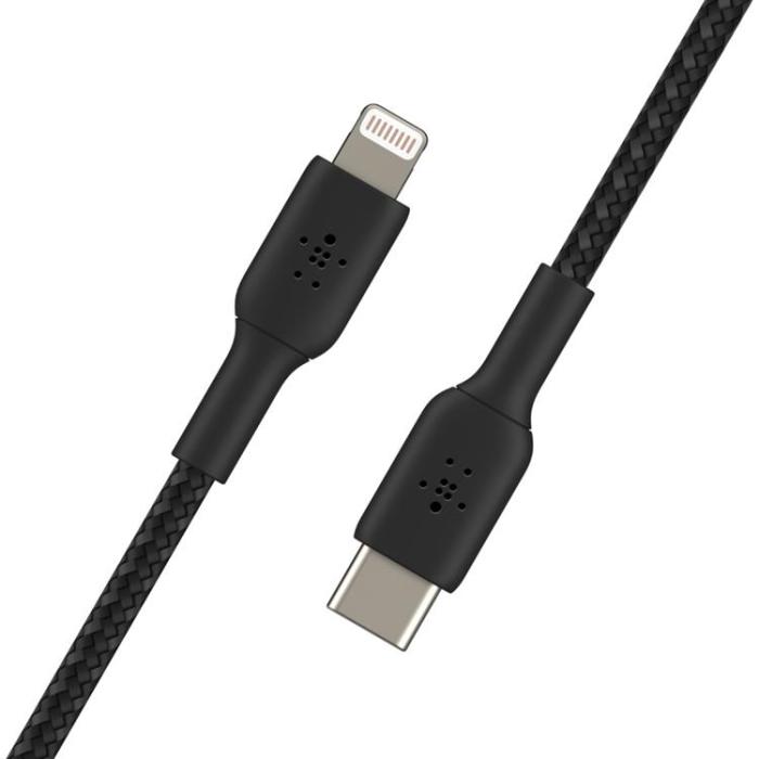 UTGATT1 - Belkin Flätad USB-C Till Lightning Kabel 1M - Svart