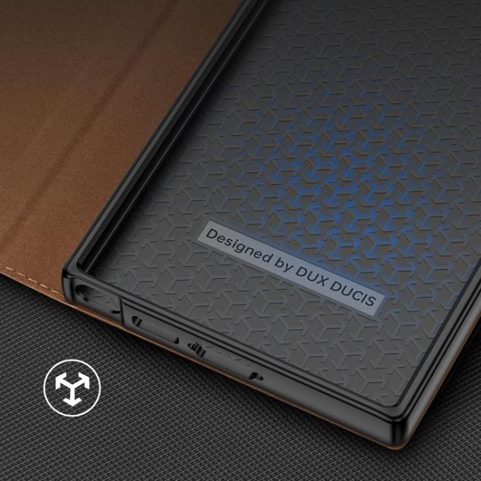 Dux Ducis - Dux Ducis Galaxy S23 Ultra Plånboksfodral Skin X2 - Brun