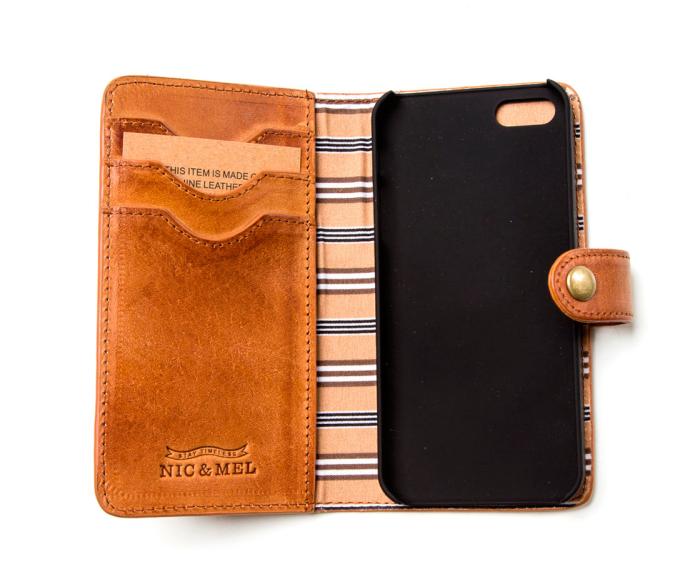 UTGATT5 - Nic&Mel Andrew bookcase till Apple iPhone 6(S) Plus - Cognac