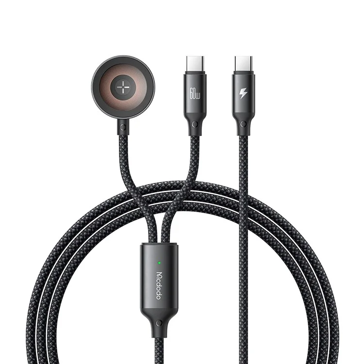 MCDODO 2in1 USB-C - USB-C 60W Kabel 1.2m Watch Trådlös Laddare | 3541 | AlltMobil