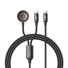 MCDODO - MCDODO 2in1 USB-C - USB-C 60W Kabel 1.2m Watch Trådlös Laddare