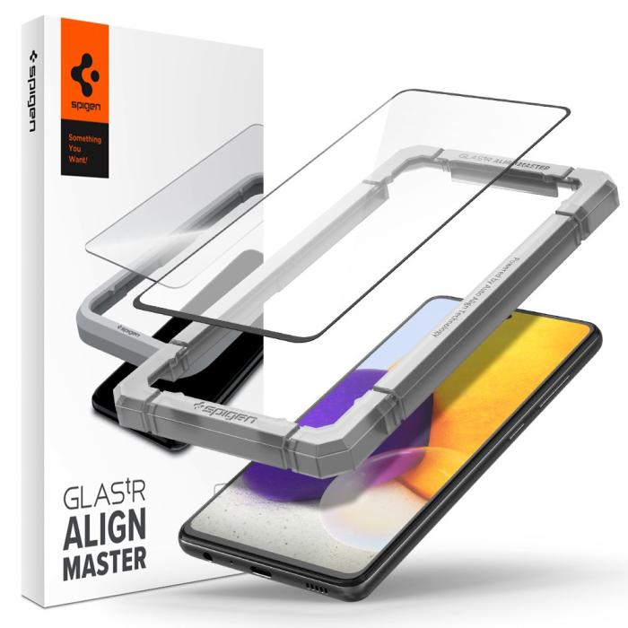 UTGATT - Spigen - ALM FC Härdat Glas Skärmskydd Galaxy A52/A52S 5g - Svart