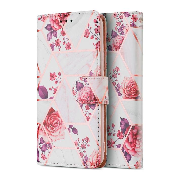 UTGATT1 - Tech-Protect Plånboksfodral Galaxy A52/A52S 5G - Floral Rose