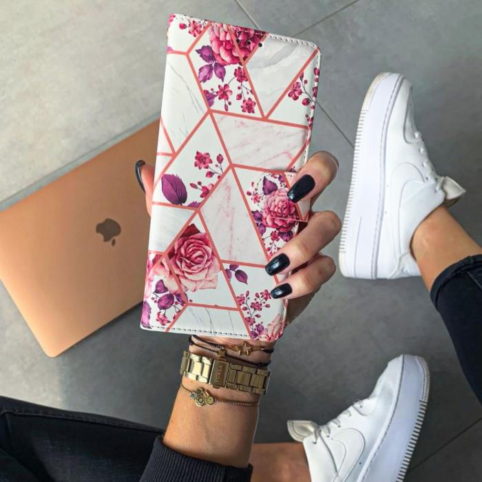 UTGATT1 - Tech-Protect Plånboksfodral Galaxy A52/A52S 5G - Floral Rose